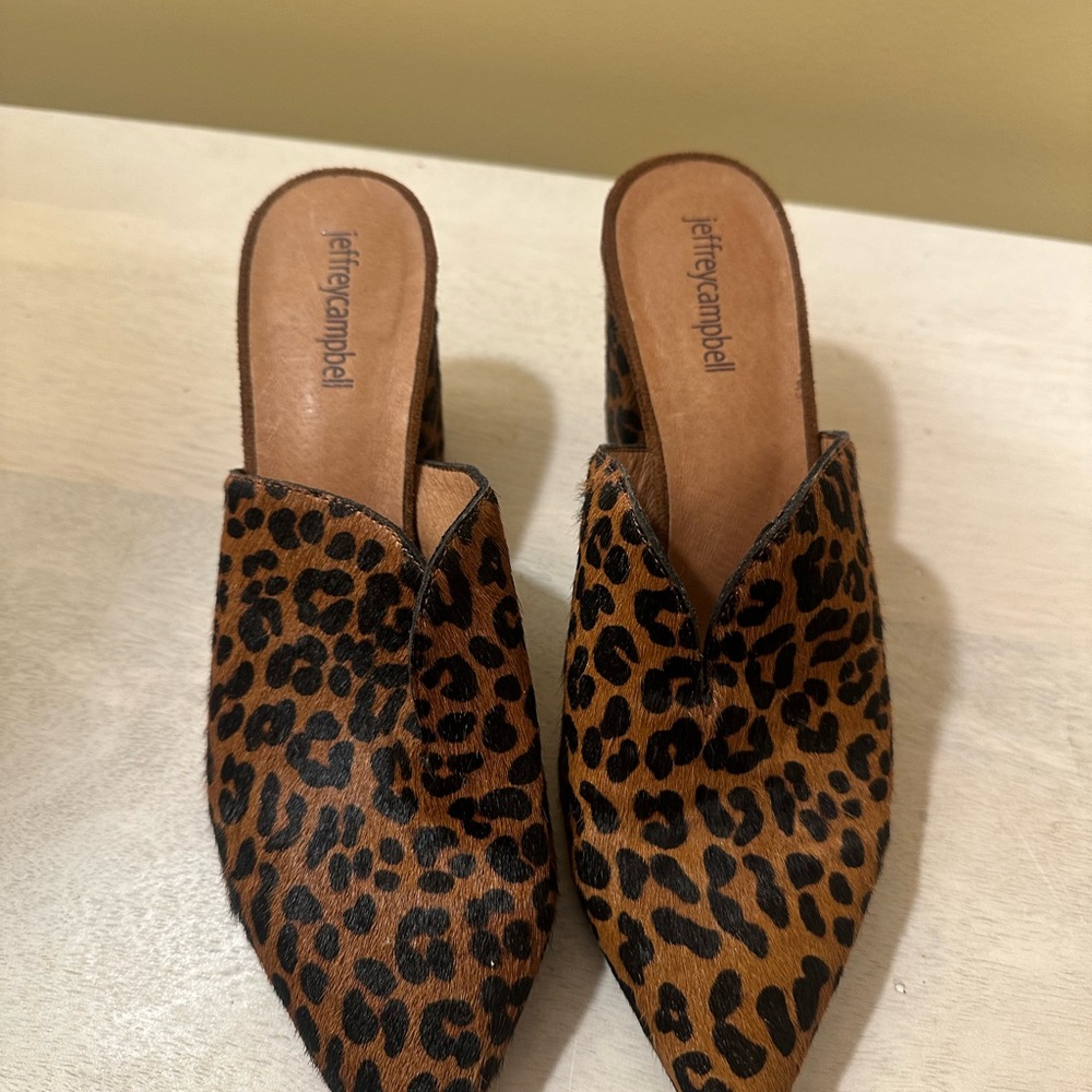 Jeffrey Campbell Animal Print Mules